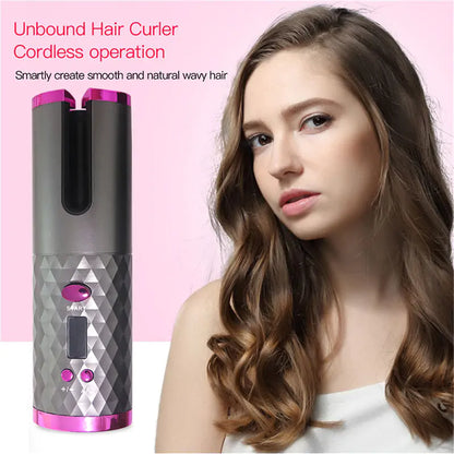 Cordless Auto Rotating Ceramic Hair Curler by Anti Spier