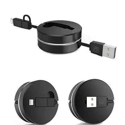 Puck N Roll Retractable Pocket Size Charging Cable For All Smart Devices by Anti Spier