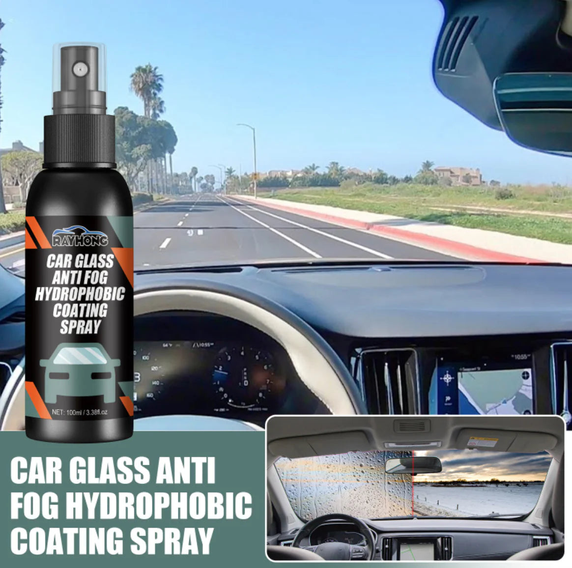 Hydrophobic Windshield Cleaning Spray by Anti Spier