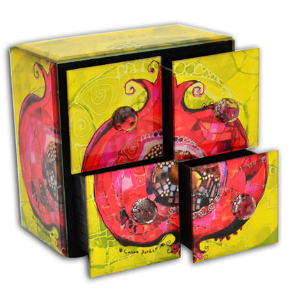 Biggdesign Glass Jewelry Box with 4 Drawers by Anti Spier