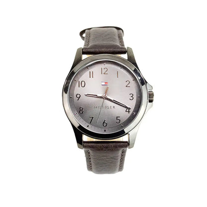 Tommy Hilfiger The Essentials Brown Strap Grey Dial Watch by Anti Spier