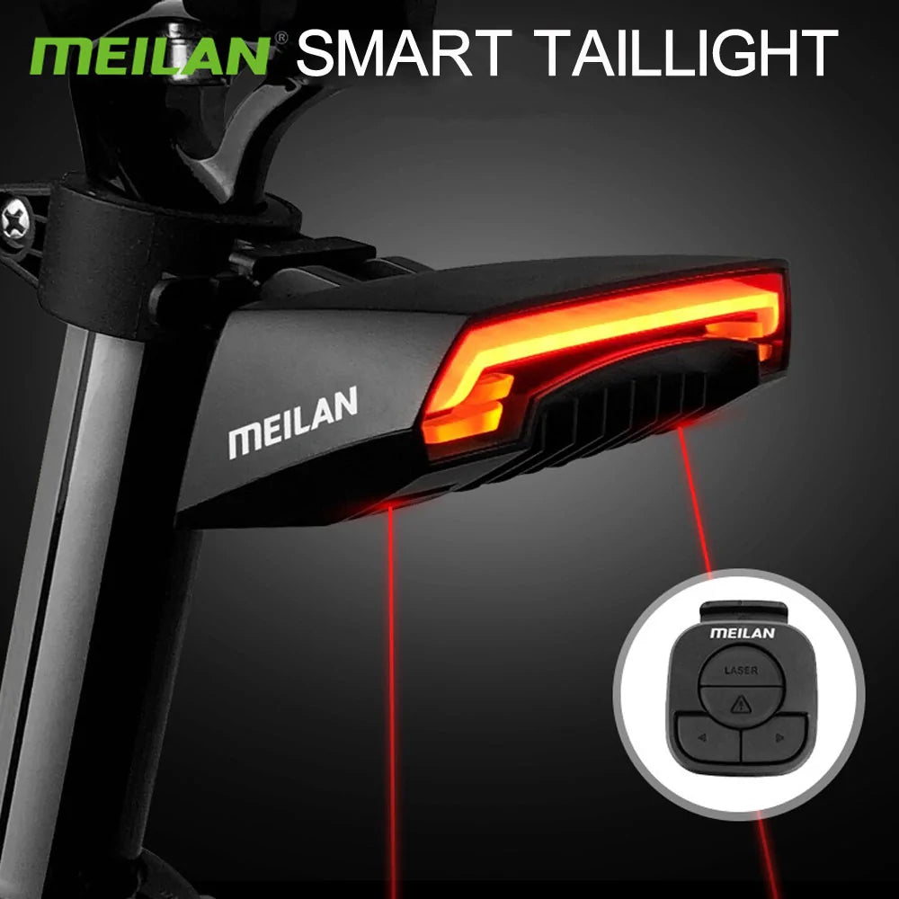 Smart Auto Brake Sensing Light Bicycle Wireless Turn Light by Anti Spier