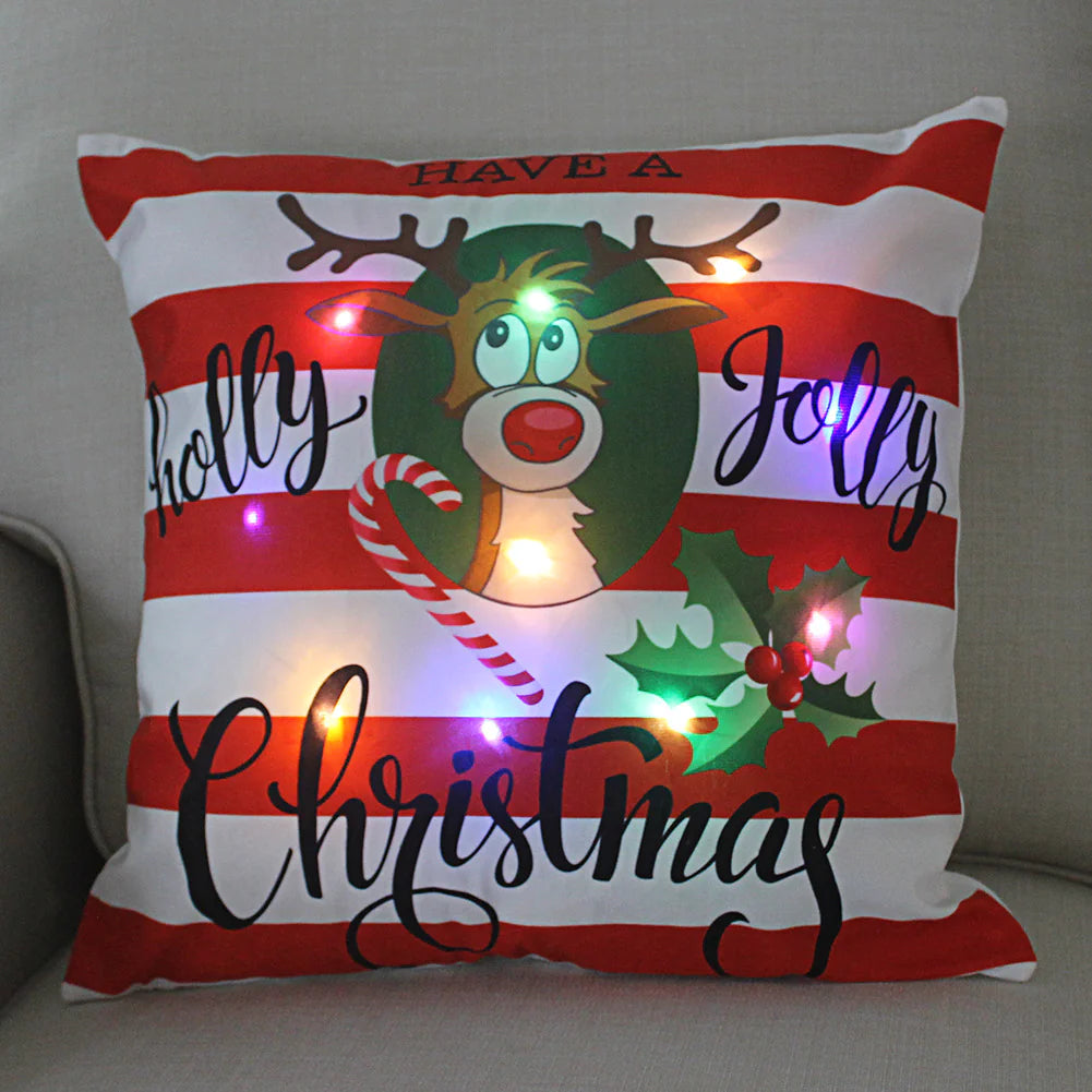 Super Soft Plush Christmas LED Lantern Pillowcase by Anti Spier
