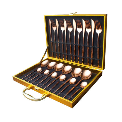 24 Pieces Luxury Cutlery Set by Anti Spier