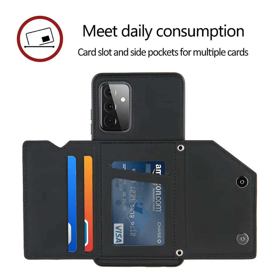 PU Leather Wallet Case For Samsung by Anti Spier