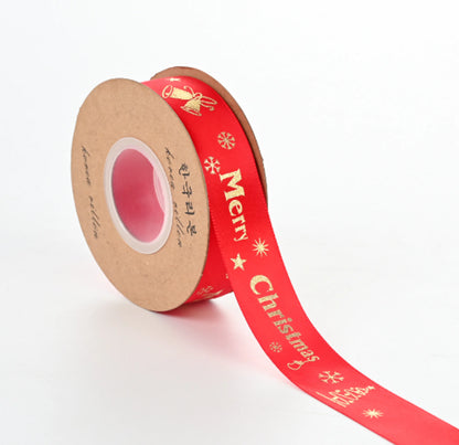 Ribbon Printed Christmas Design Decoration Gift Packing by Anti Spier