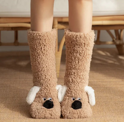 Women’s Plush Dog Socks by Anti Spier