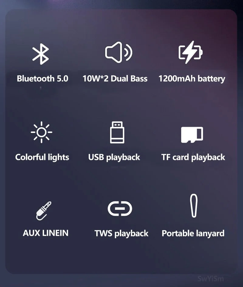 Bluetooth Speaker Wireless Waterproof Outdoor Stereo Bass USB/TF/FM Radio LOUD by Anti Spier