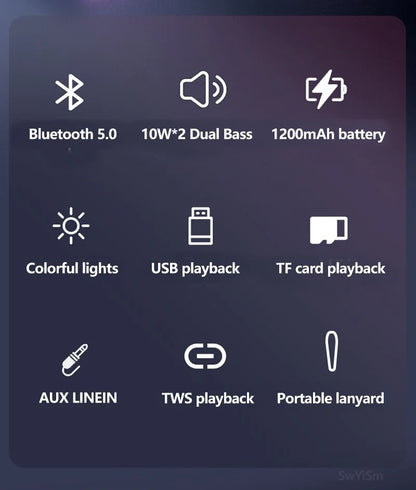 Bluetooth Speaker Wireless Waterproof Outdoor Stereo Bass USB/TF/FM Radio LOUD by Anti Spier