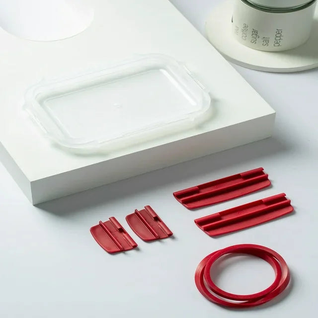 5 Pack Stackable Food Storage Containers Airtight & Leakproof Set Snap Lock Lids by Anti Spier