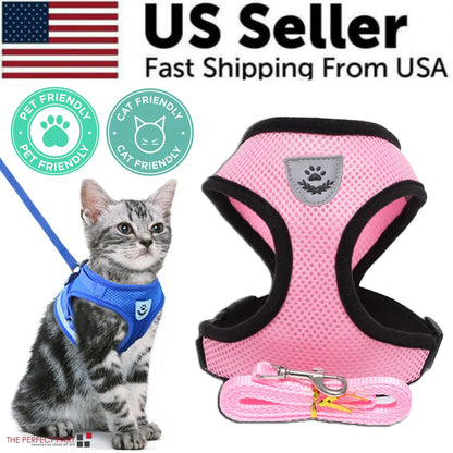 Cat Dog Pet Harness Adjustable Control Vest Dogs Reflective S M L XL Leash by Anti Spier