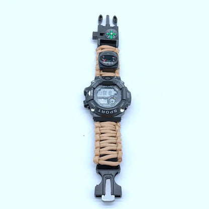 Multifunctional Outdoor Compass Watch with Survival Tools by Anti Spier