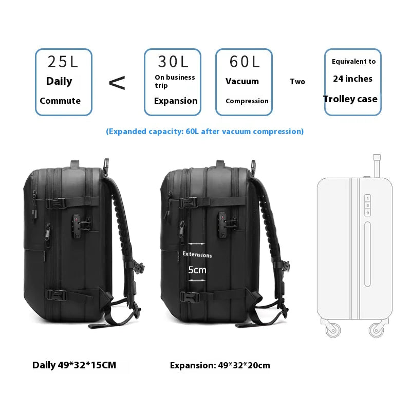 Men's Expansion Backpack Dry Wet Separation by Anti Spier