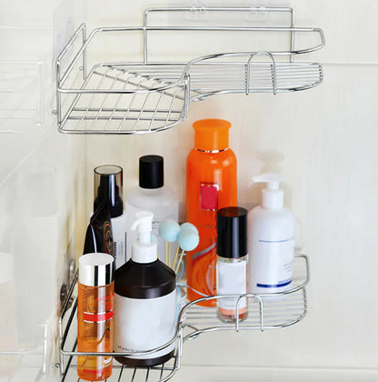 Shower Caddy Shelf Bathroom Corner Bath Storage Holder Organizer Triangular Rack by Anti Spier