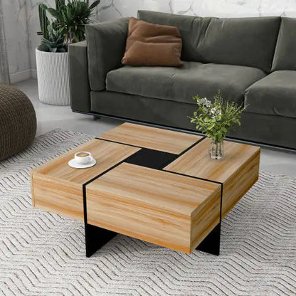 Unique Design Coffee Table With 4 Hidden Storage Compartments by Anti Spier