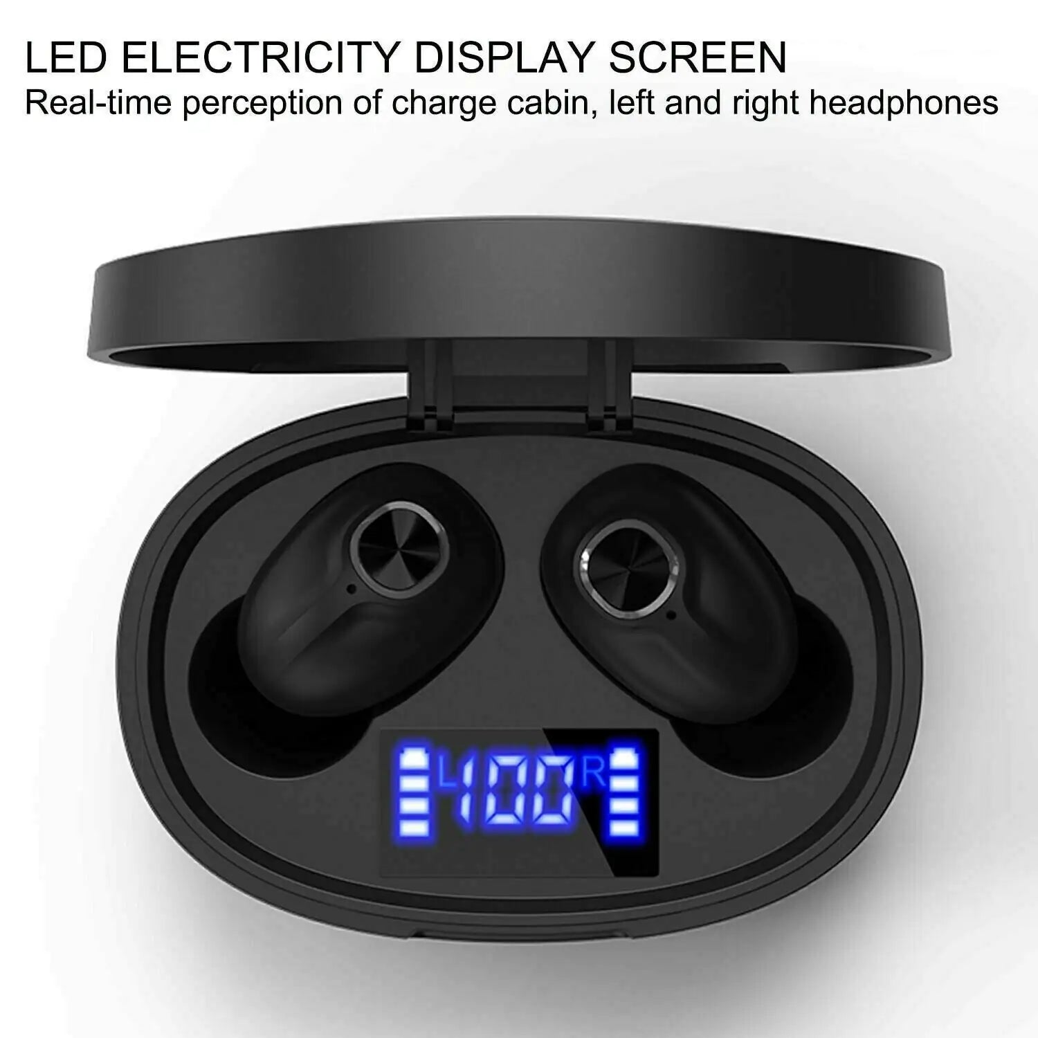 TWS Bluetooth Earbuds Waterproof Bluetooth 5.1 Headset Noise Cancelling Wireless by Anti Spier