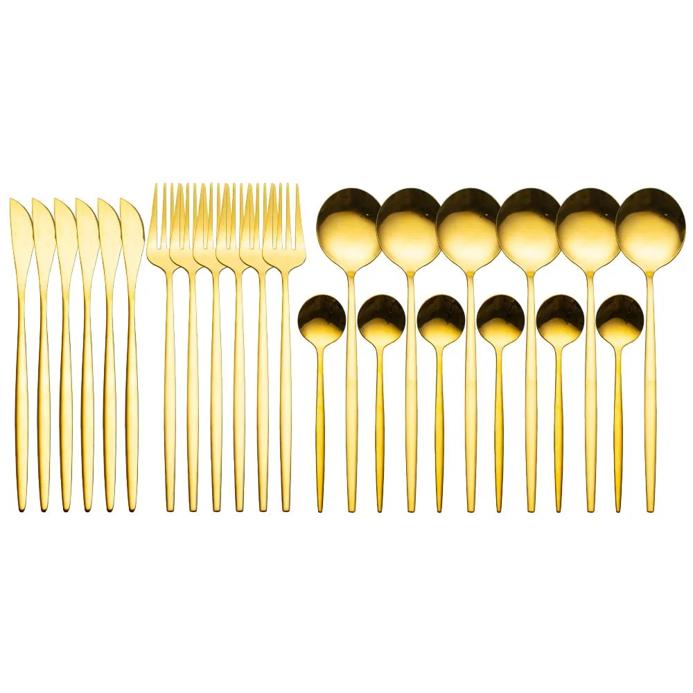 24 Pieces Luxury Cutlery Set by Anti Spier