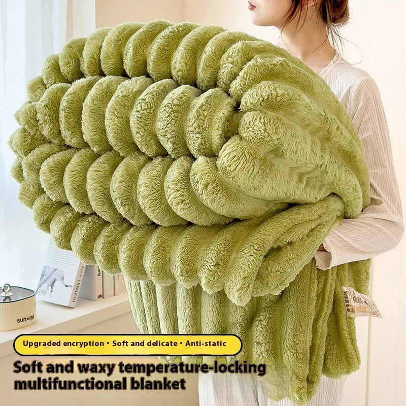 Faux Rabbit Fur Velvet Blanket by Anti Spier