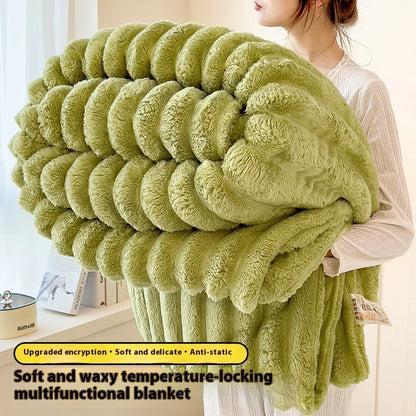 Faux Rabbit Fur Velvet Blanket by Anti Spier