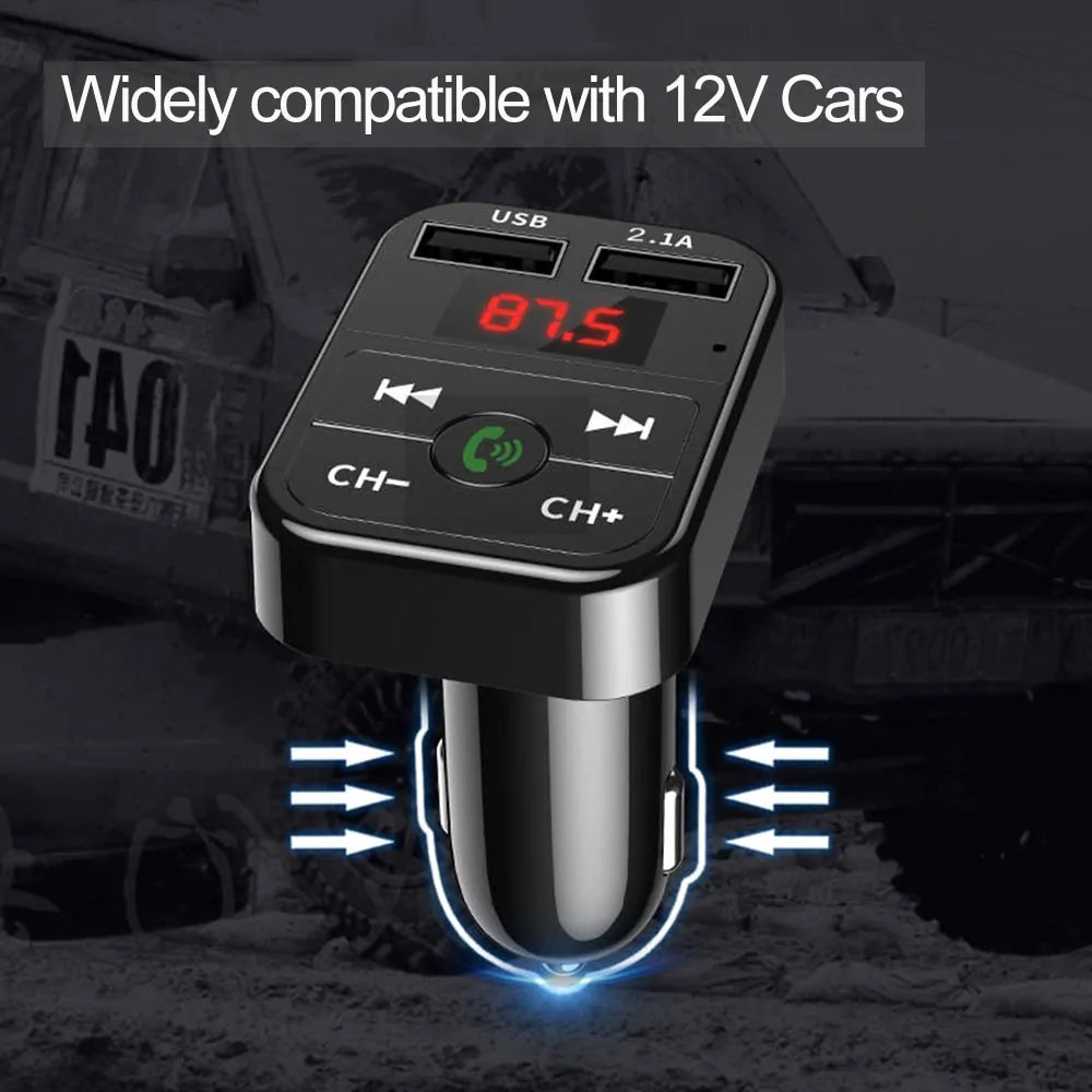Car Bluetooth 5.0 FM Transmitter Wireless Adapter by Anti Spier