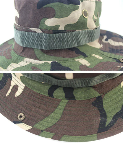 Boonie Bucket Hats Outdoor Fishing Hunting Wide Brim Mesh Camo Safari Sun Cap by Anti Spier