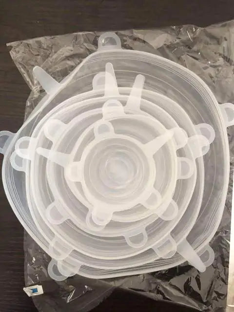 Silicone Stretch Lids Reusable Airtight Food Wrap Covers by Anti Spier