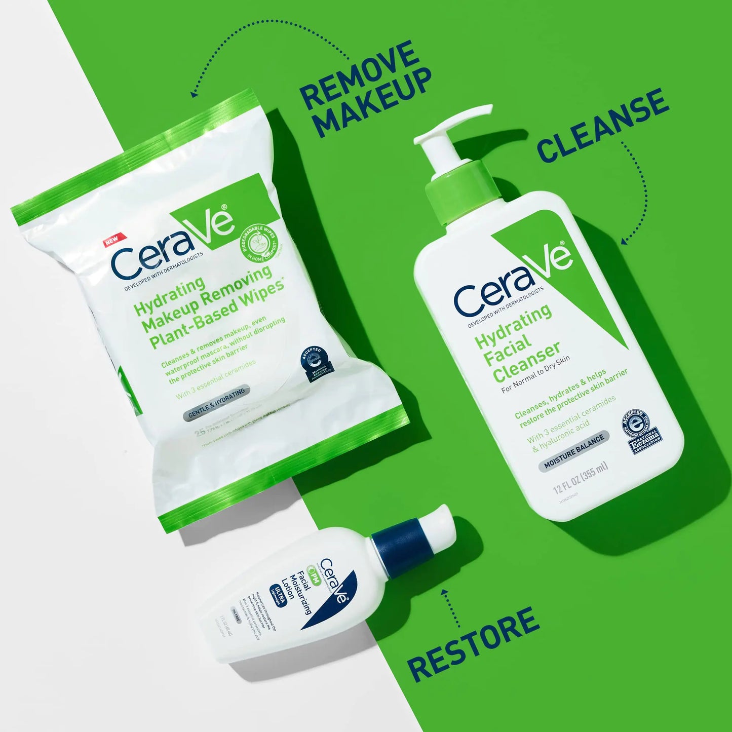 CeraVe Hydrating Facial Cleansing Makeup Remover Wipes| Plant Based Face Biodegradable in Home Compost| Wash Cloth| Suitable for Sensitive Skin| Fragrance-free Non-comedogenic| 25 Count by Anti Spier