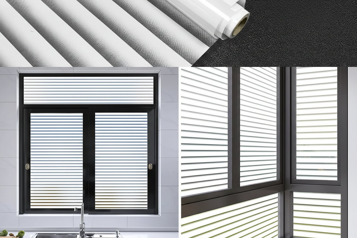 Frosted Glass Privacy Window Film for Offices - Static Cling Light Control by Anti Spier