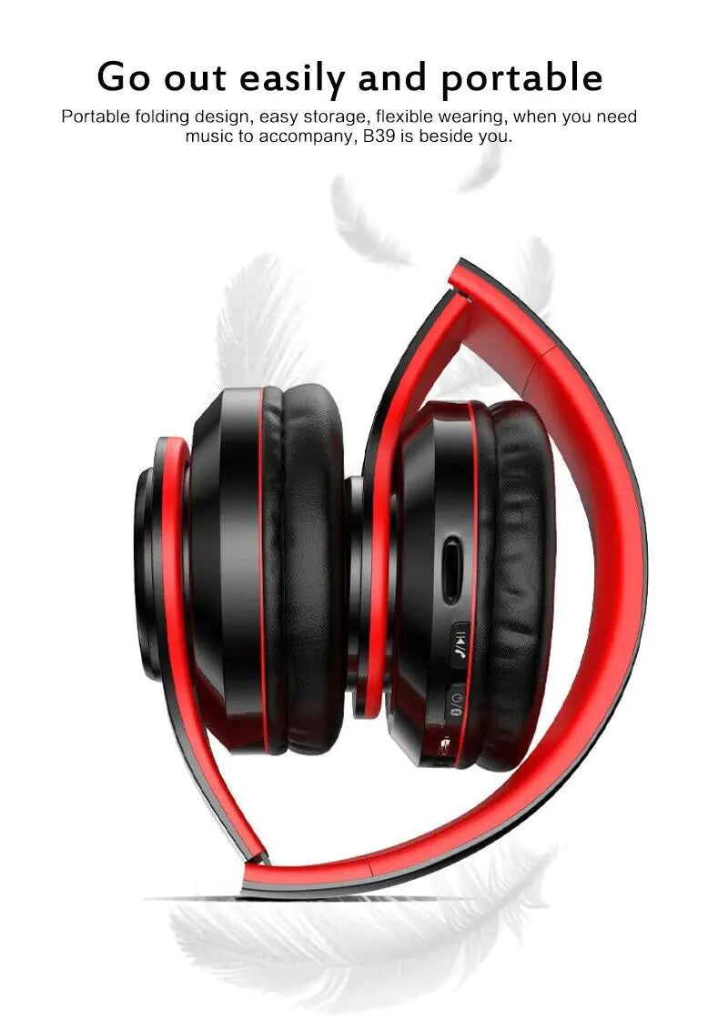 Super Bass Wireless Bluetooth Headphones Foldable Stereo Earphones Headsets Mic by Anti Spier
