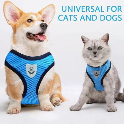 Cat Dog Pet Harness Adjustable Control Vest Dogs Reflective S M L XL Leash by Anti Spier