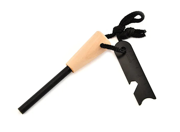 Wooden Handle Fire Starter Tool for Survival by Anti Spier