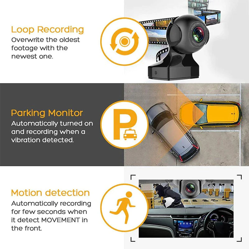 170° WiFi Dash Cam Recorder Car Camera HD 1080P Car DVR Vehicle Video G-Sensor by Anti Spier