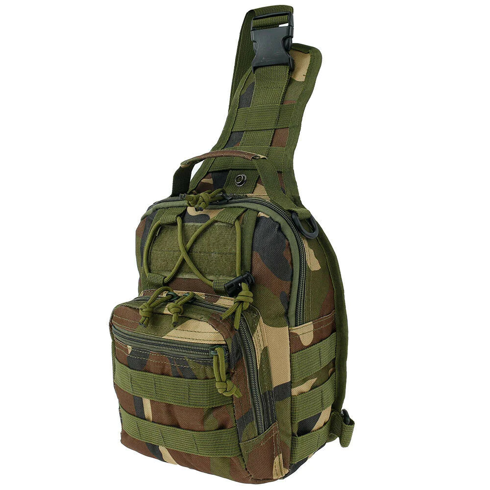 Mens Backpack Tactical Sling Shoulder Bag Molle Travel Chest Pack Outdoor Hiking by Anti Spier