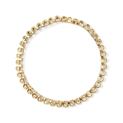 14K Gold 5.00 Cttw Square Princess Cut White Diamond Rectangular Invisible Set Link Tennis Bracelet (H-I Color, SI2-I1 Clarity) - 7.25” Inches by Anti Spier