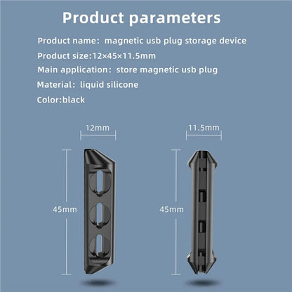 3 in 1 Magnetic Cable Plugs Case by Anti Spier