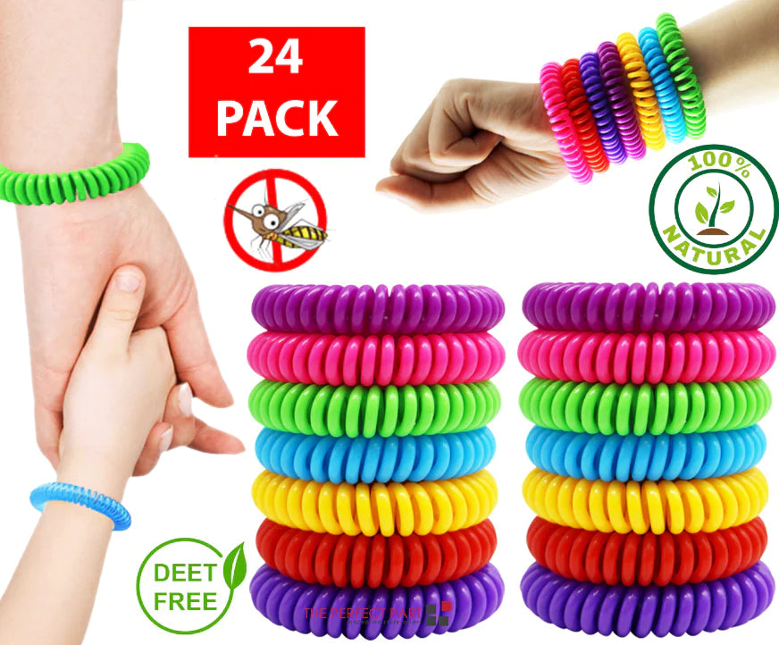 24 Pack Anti Bug Insect Pest Repellent Bracelet Wrist Band Natural Protection US by Anti Spier