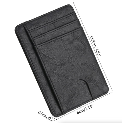 Leather Slim Wallet Credit Card Holder RFID Blocking Pocket ID Money USA by Anti Spier
