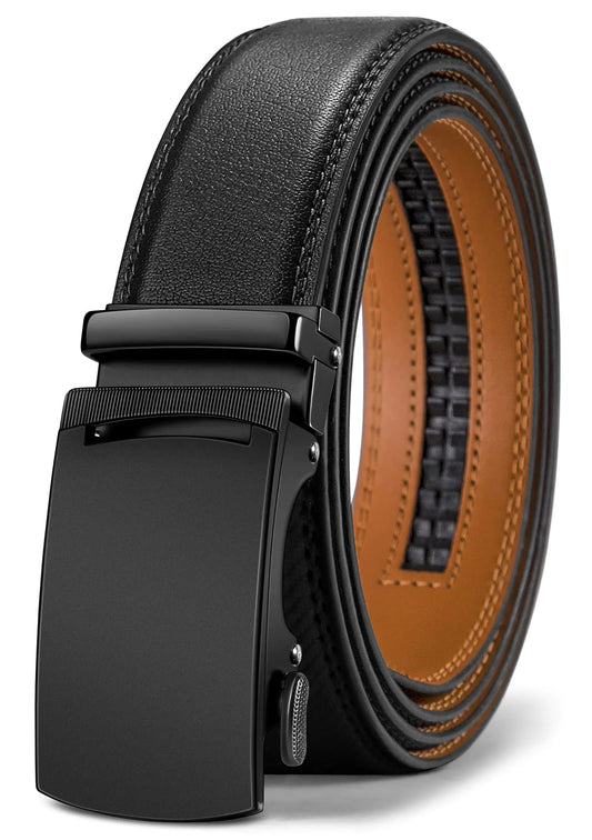 BULLIANT Men's Belt,Slide Ratchet Belt For Gift Men Dress Pant Shirt Oxfords,Trim To Fit Black847 44"-52"Waist Adjustable by Anti Spier