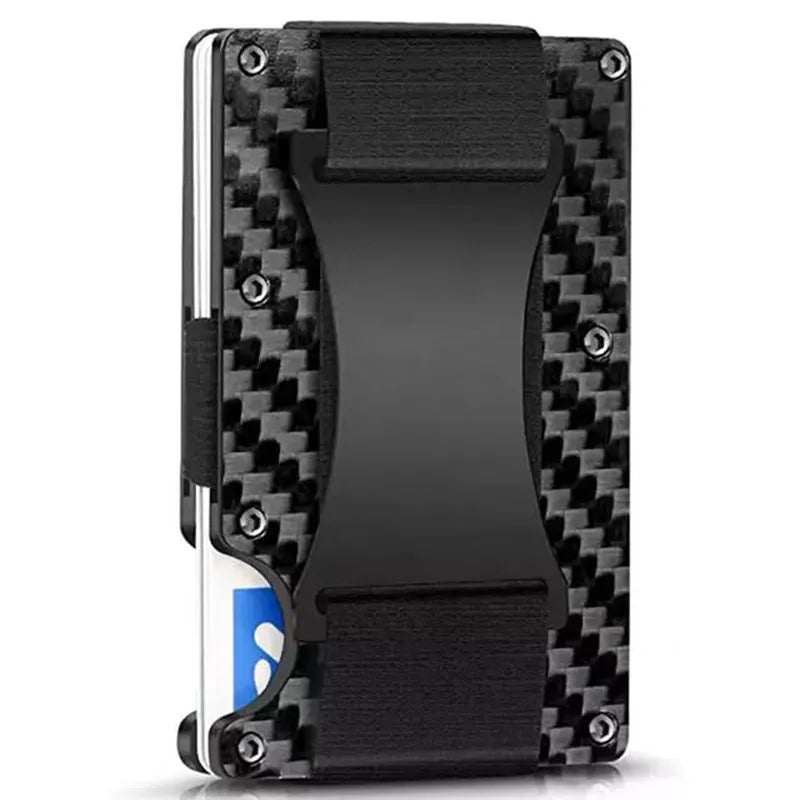 New Metal Card Bag Carbon Fiber Wallet Wallet RFID Anti-theft Swiping Blocking Technology by Anti Spier