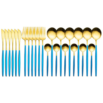 24 Pieces Luxury Cutlery Set by Anti Spier