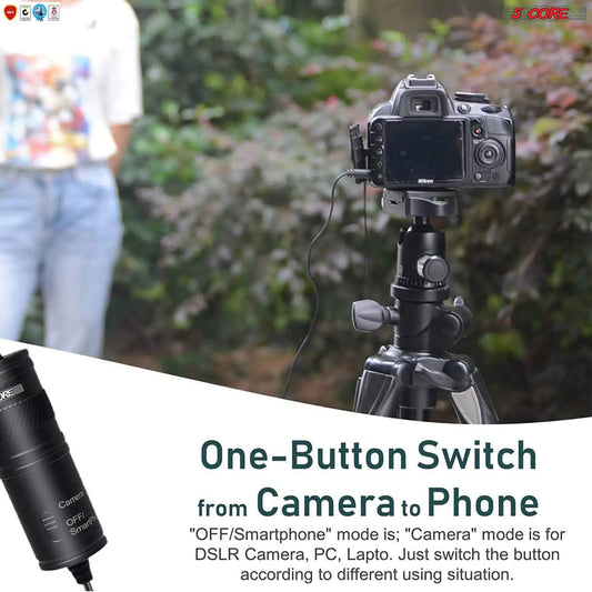 5Core Lavalier Microphone Clip On Professional Grade 3.5mm Lapel Mic Omnidirectional Lav Mic by Anti Spier