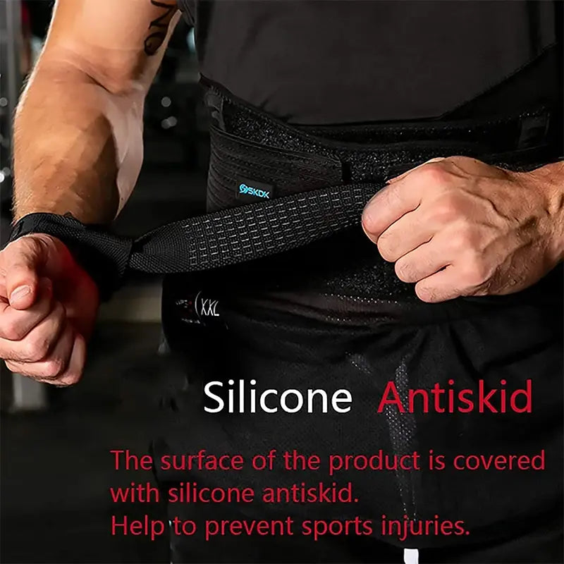Anti-Slip Silicone Weightlifting Wrist Straps by Anti Spier