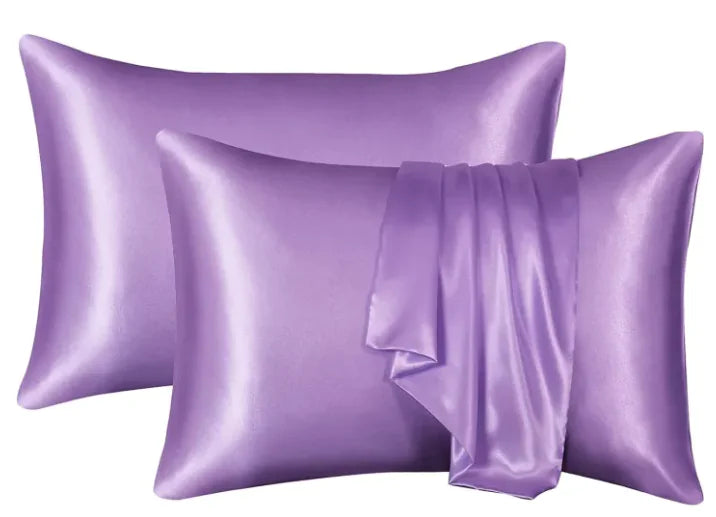 Silk-like Solid Color Pillowcase by Anti Spier