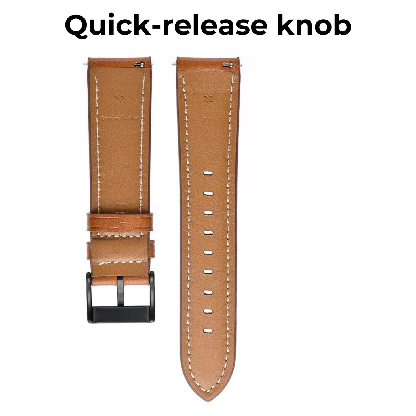 18mm 20mm 22mm Classic Genuine Leather Watch Band Strap Quick Release Wristband by Anti Spier