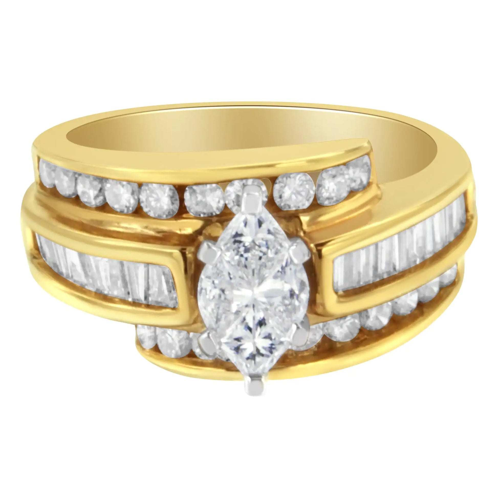 14KT Two-Toned Diamond Cocktail Ring (1 1/3 cttw, H-I Color, SI1-SI2 Clarity) by Anti Spier