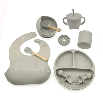 Baby Silicone Feeding Tableware Set by Anti Spier