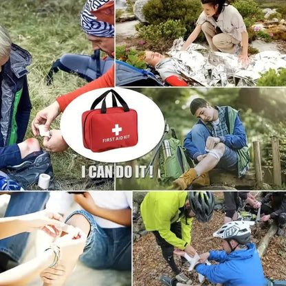 173pcs Large First Aid Kit: Portable Bag For Outdoor Hunting, Hiking, Camping And More - Including Emergency Supplies! by Anti Spier