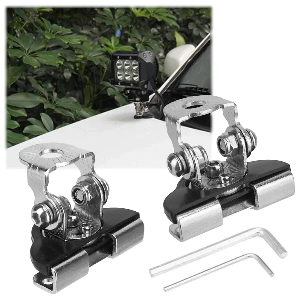 2PCS Pillar Hood Led Work Light Bar Mount Bracket Clamp Holder Offroad Universal by Anti Spier