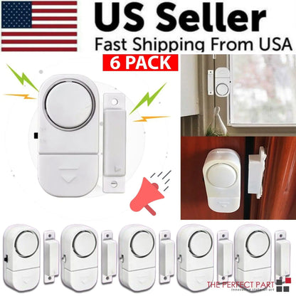6 PCS WIRELESS Home Window Door Burglar Security ALARM System Magnetic Sensor by Anti Spier