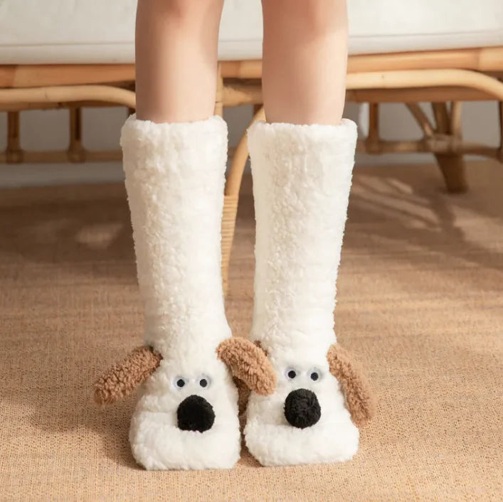 Women’s Plush Dog Socks by Anti Spier